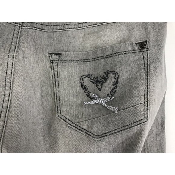 Country Line Trachenmode Pants Womens Size XL Gray Embroidered Austrian German - Picture 13 of 16